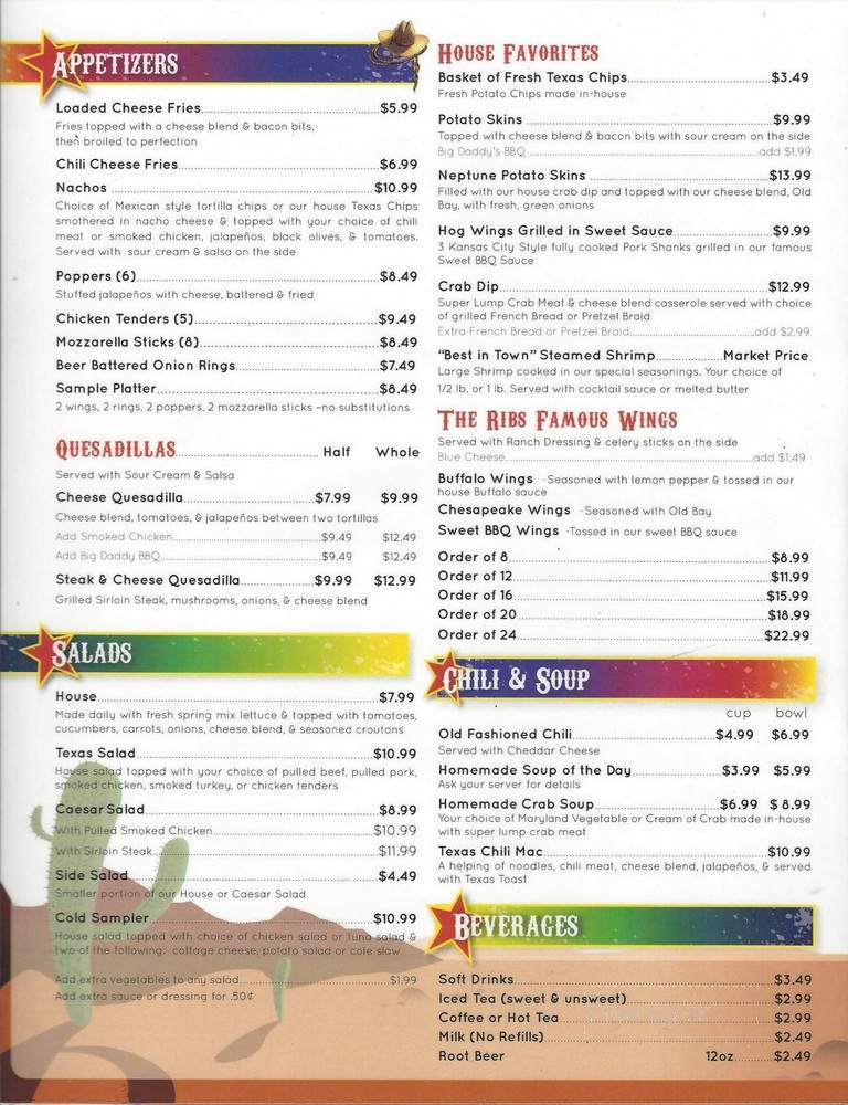 Texas Ribs - Waldorf, MD menu_pic