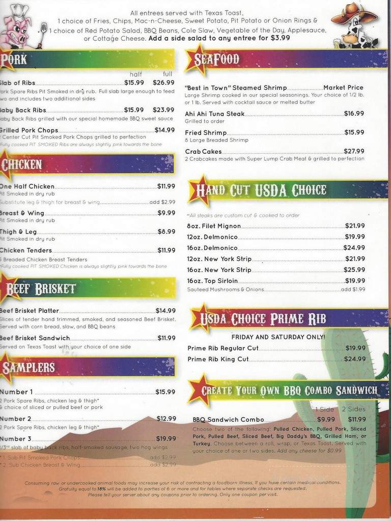 Texas Ribs - Waldorf, MD menu_pic
