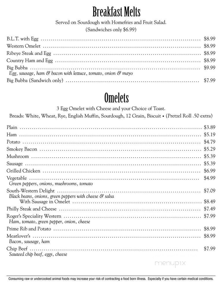 Menu Of Thurmont Kountry Kitchen In