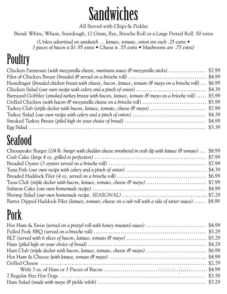 Thurmont Kountry Kitchen - Thurmont, MD menu_pic