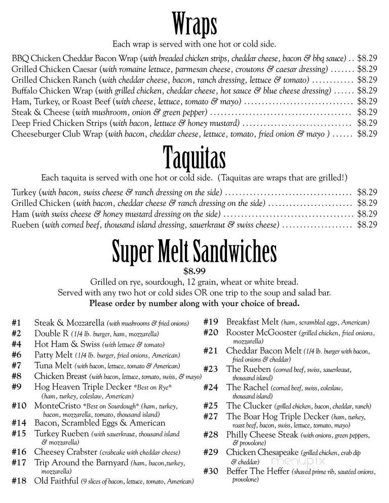 Thurmont Kountry Kitchen - Thurmont, MD menu_pic