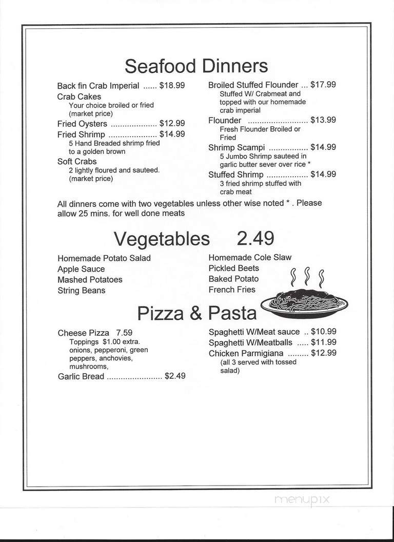 Valley View Inn - Parkville, MD menu_pic