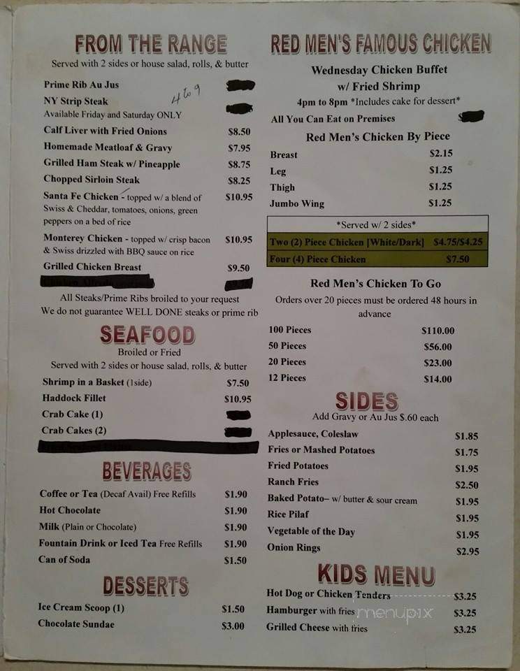 Williamsport Moose Lodge 2462 - Williamsport, MD menu_pic