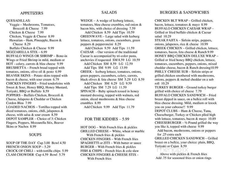 Abington Depot - Abington, MA menu_pic
