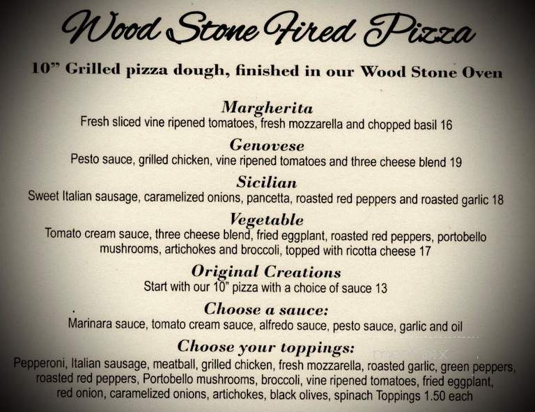Amari Bar & Ristorante - East Sandwich, MA menu_pic