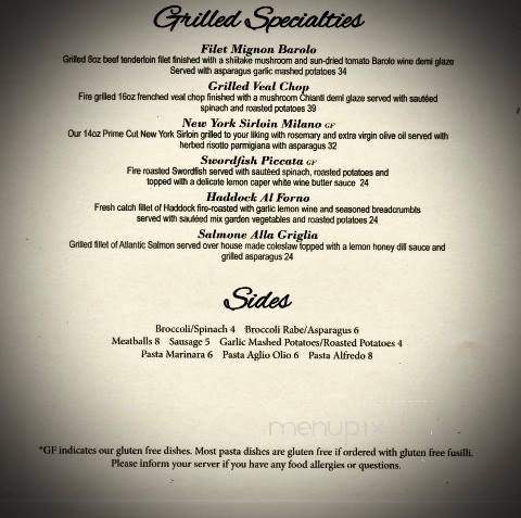 Amari Bar & Ristorante - East Sandwich, MA menu_pic