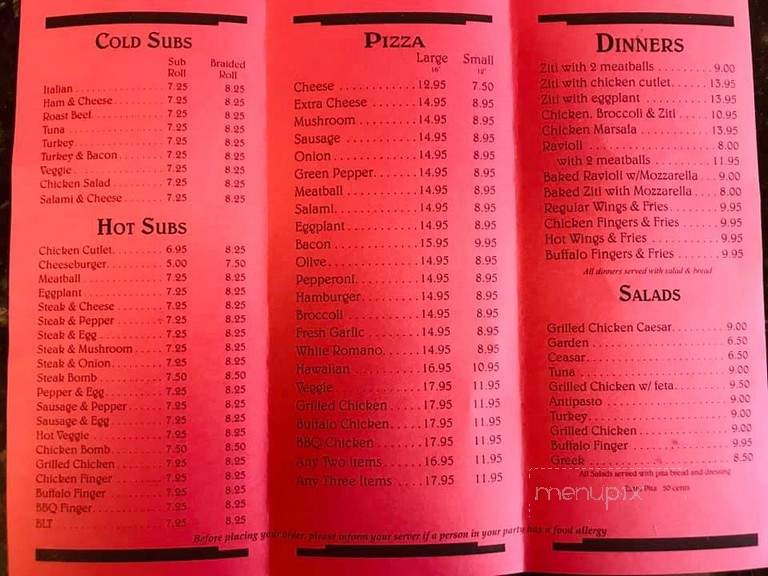 Amici's - Medford, MA menu_pic
