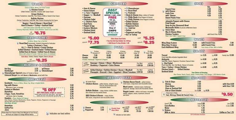 Antonio's Grinders - Springfield, MA menu_pic
