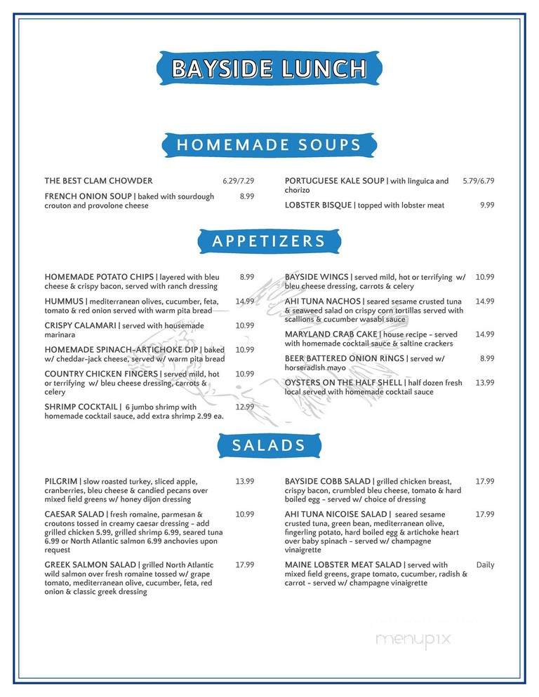 Bay Cafe - Provincetown, MA menu_pic