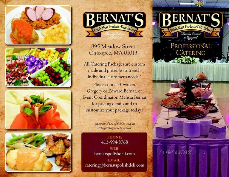 Bernat's Polish Meat Products - Chicopee, MA menu_pic