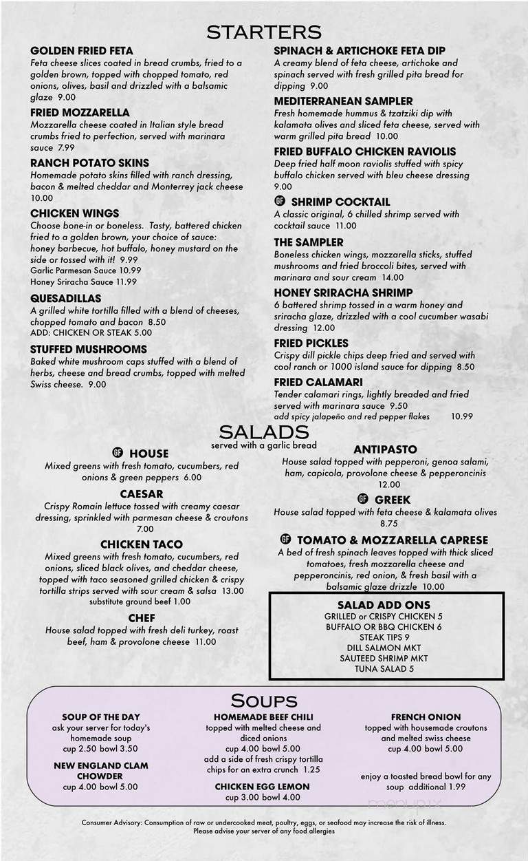 Black & White Restaurant - Spencer, MA menu_pic