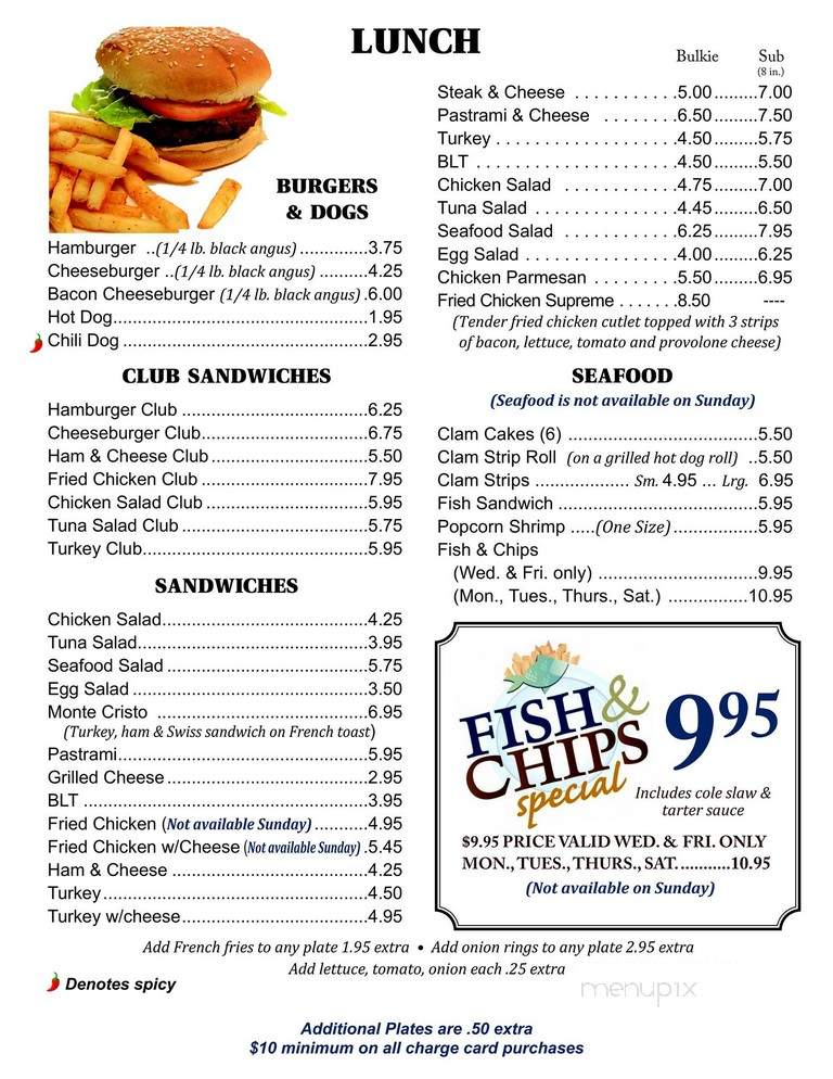 Breakfast Nook - Bellingham, MA menu_pic