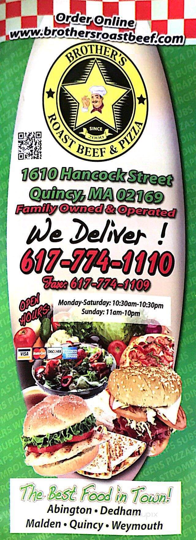 Brothers Roastbeef Two - Quincy, MA menu_pic