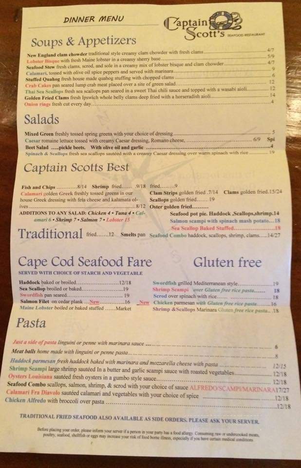 Captain Scott's Seafood Restaurant - Sandwich, MA