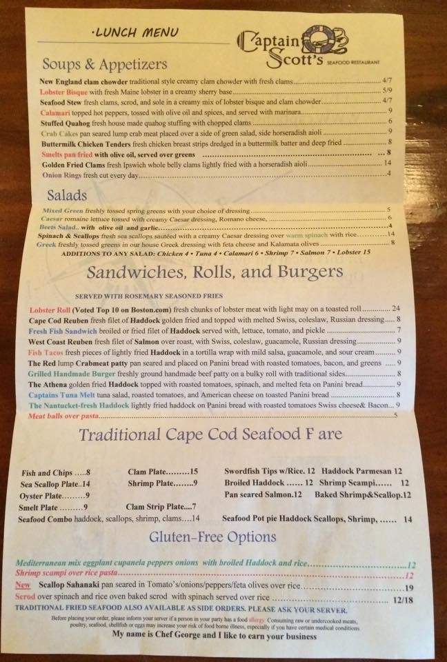 Captain Scott's Seafood Restaurant - Sandwich, MA