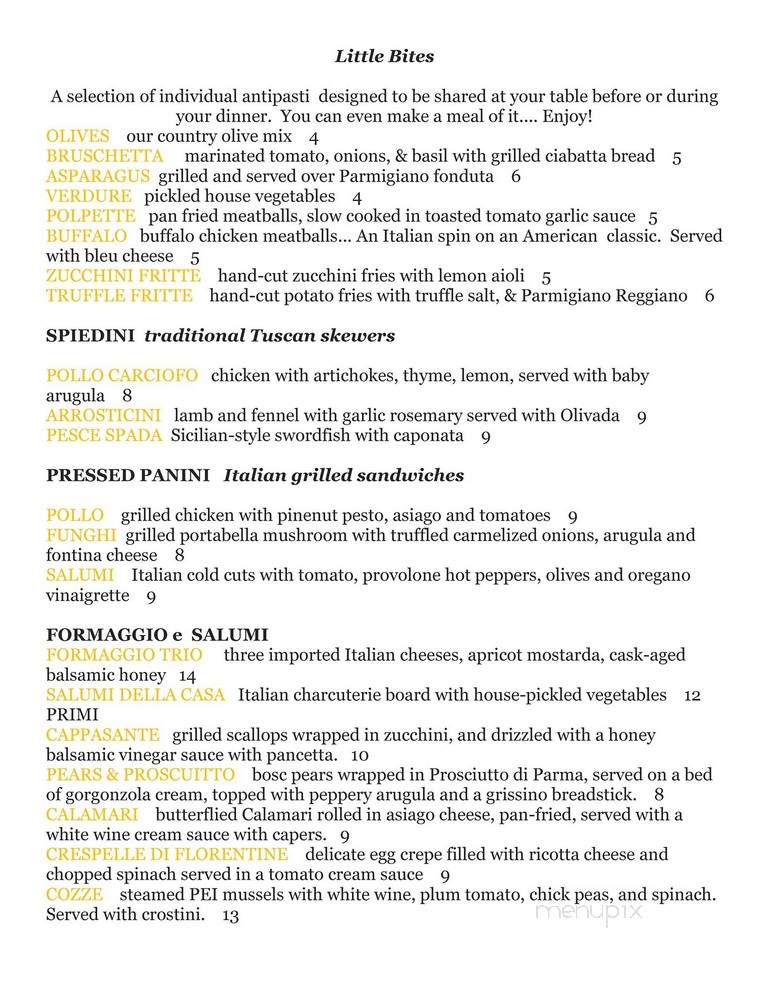Chianti Cafe - Beverly, MA menu_pic