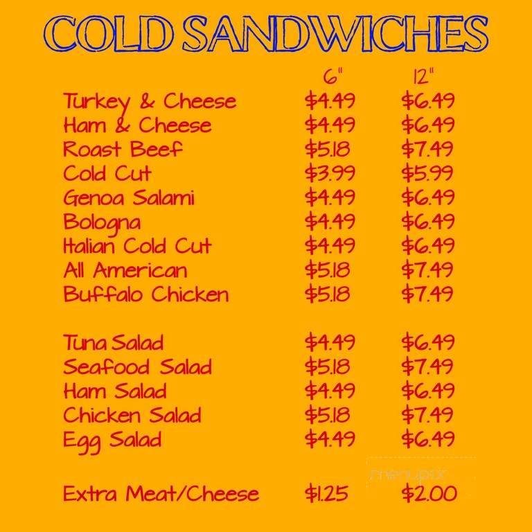 Costanzo's Package & Variety - Pittsfield, MA menu_pic