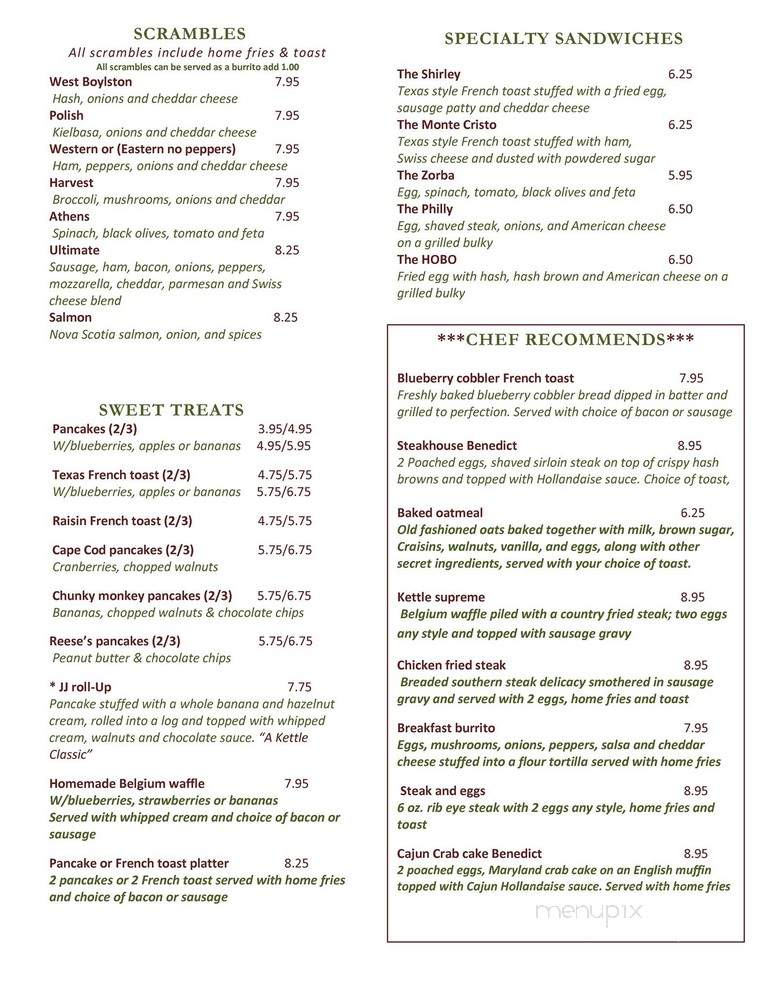Country Kettle - West Boylston, MA menu_pic