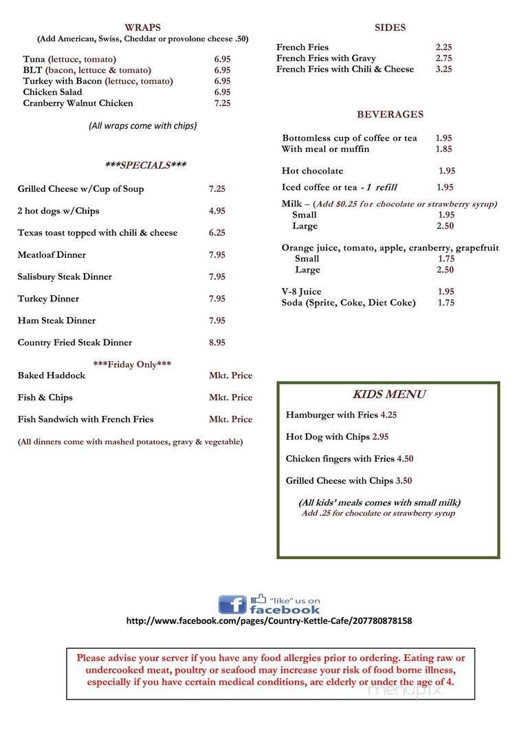 Country Kettle - West Boylston, MA menu_pic