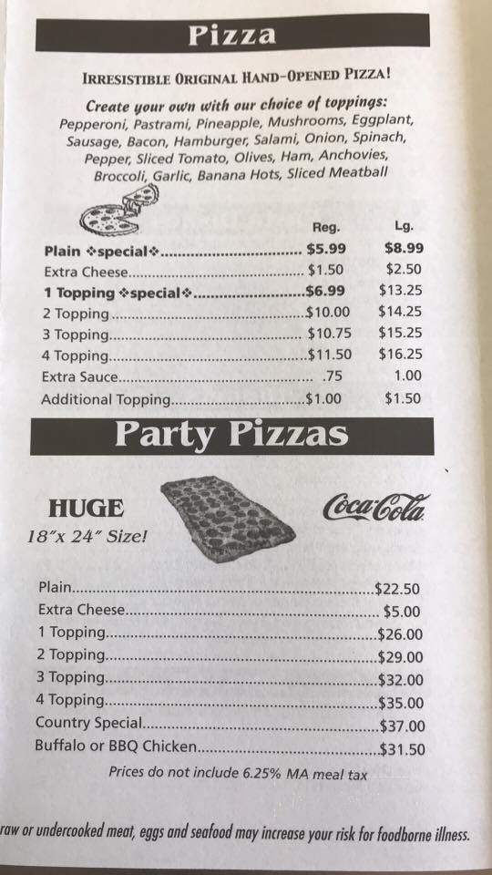 Country Pizza - Lincoln, MA menu_pic