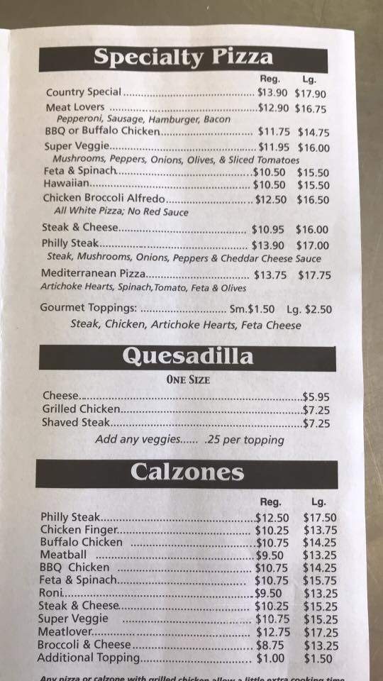 Country Pizza - Lincoln, MA menu_pic