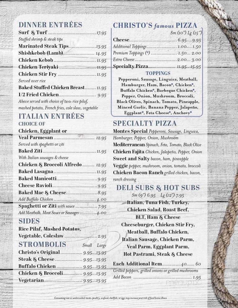 Cristo's Seven Star Pizza - Somerville, MA menu_pic