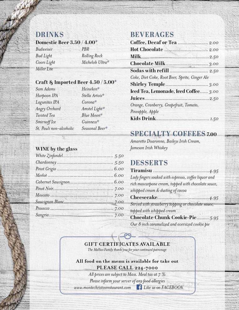 Cristo's Seven Star Pizza - Somerville, MA menu_pic