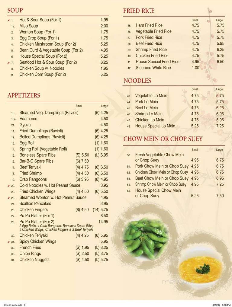 Empire Wok - Webster, MA menu_pic