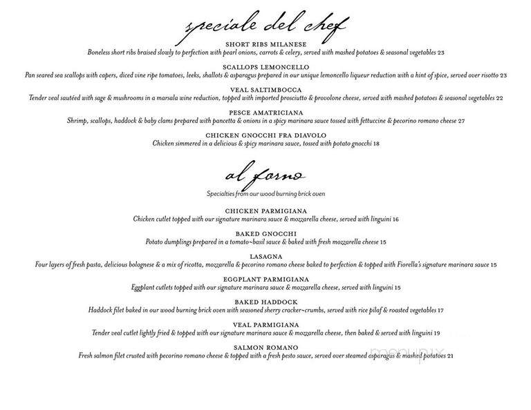 Fiorella's - Newton, MA menu_pic