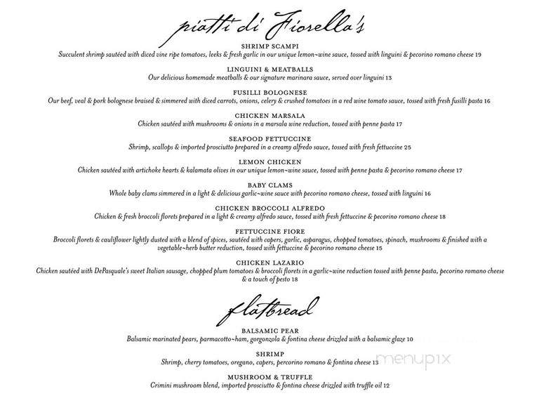 Fiorella's - Newton, MA menu_pic