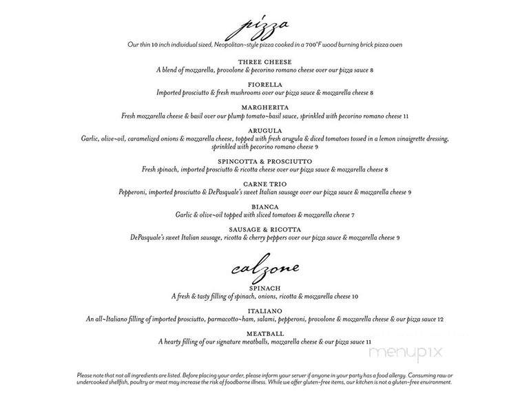 Fiorella's - Newton, MA menu_pic
