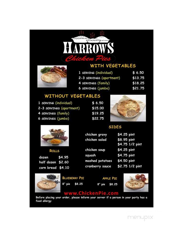 Harrow Poultry Product Co - Reading, MA menu_pic
