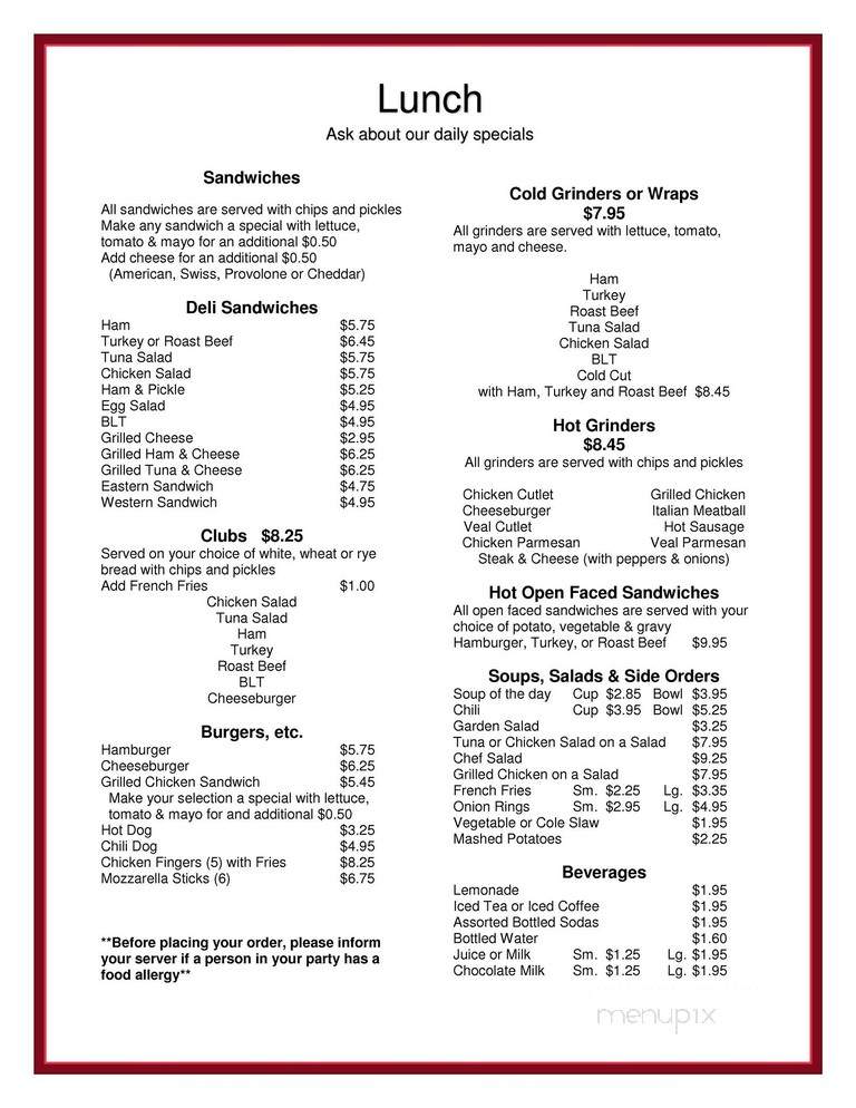 Jennifer's Kitchen - Chicopee, MA menu_pic