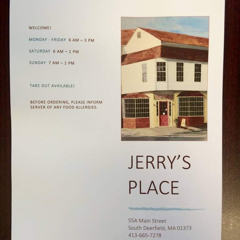 Jerry's Place - South Deerfield, MA menu_pic