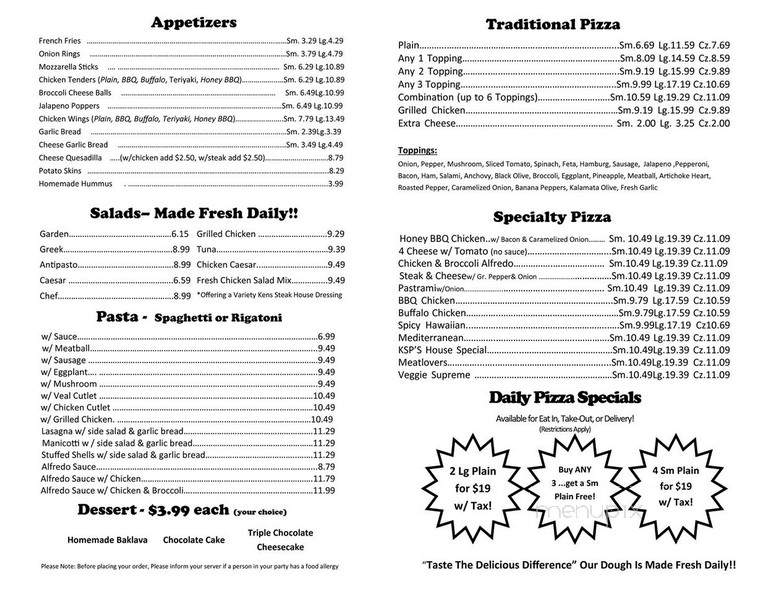 Kelley Square Pizza - Worcester, MA menu_pic