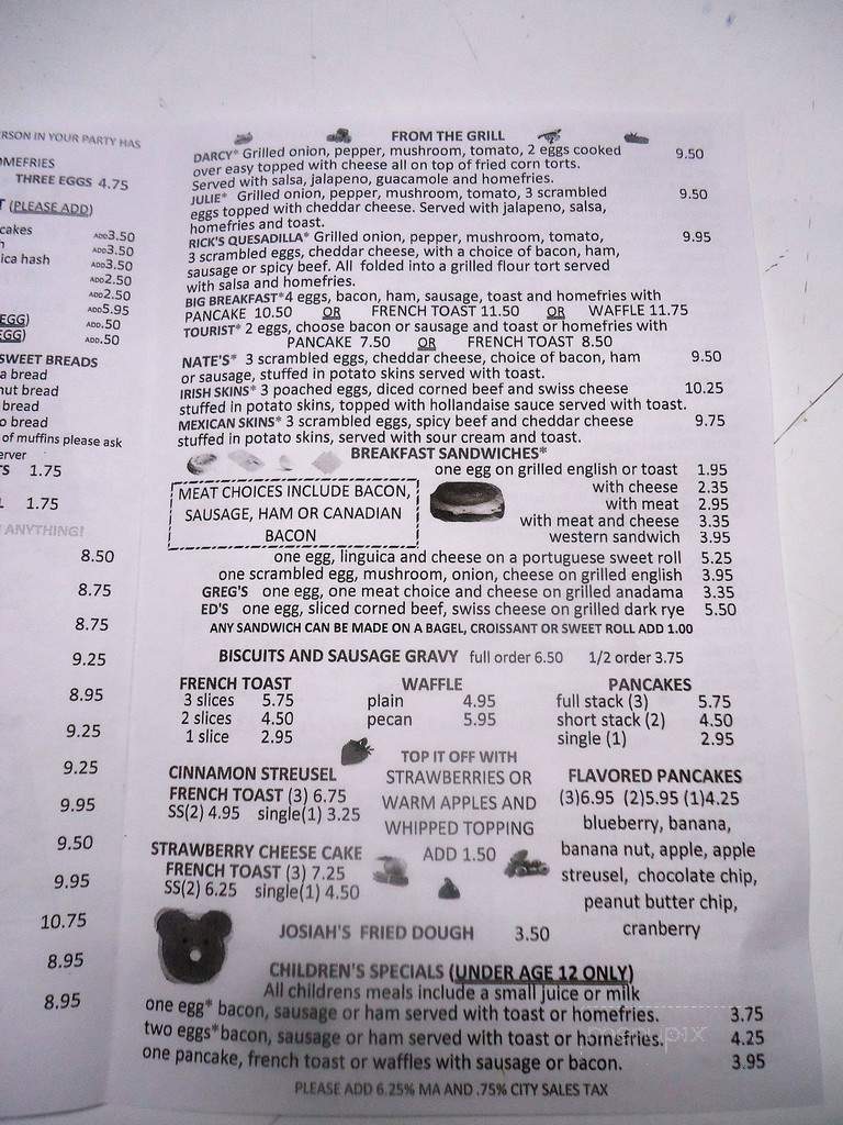 Lee's - Gloucester, MA menu_pic