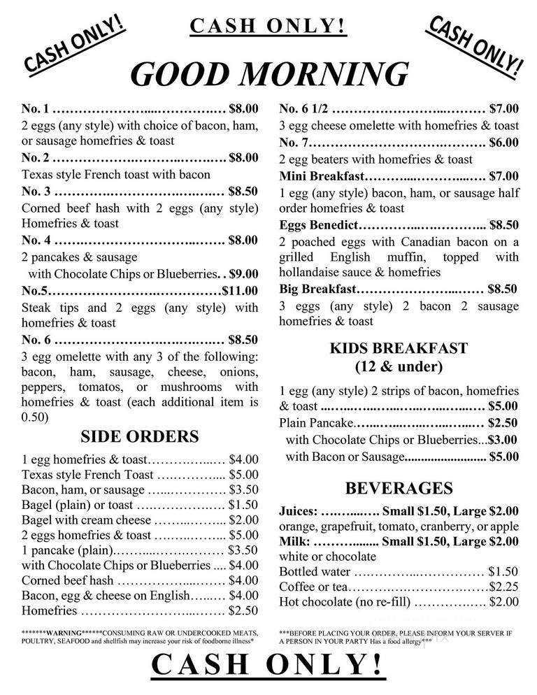 Lloyd's Diner - Framingham, MA menu_pic