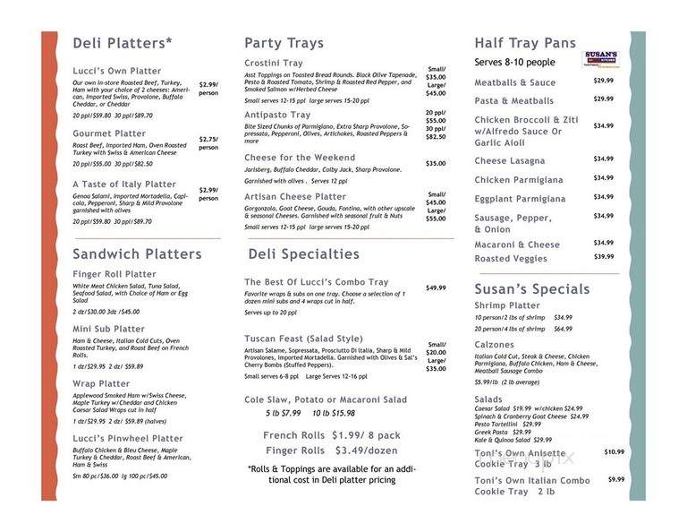 Lucci's Deli Market - Wilmington, MA menu_pic