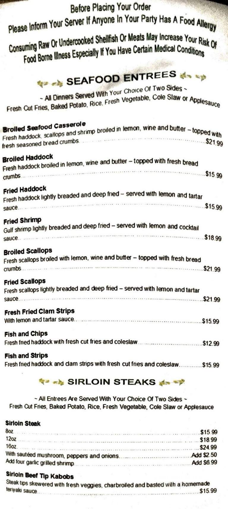 Mohawk Park Campground & Pub - Charlemont, MA menu_pic