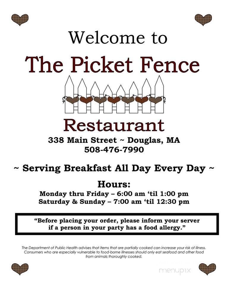 Picket Fence Restaurant - Douglas, MA