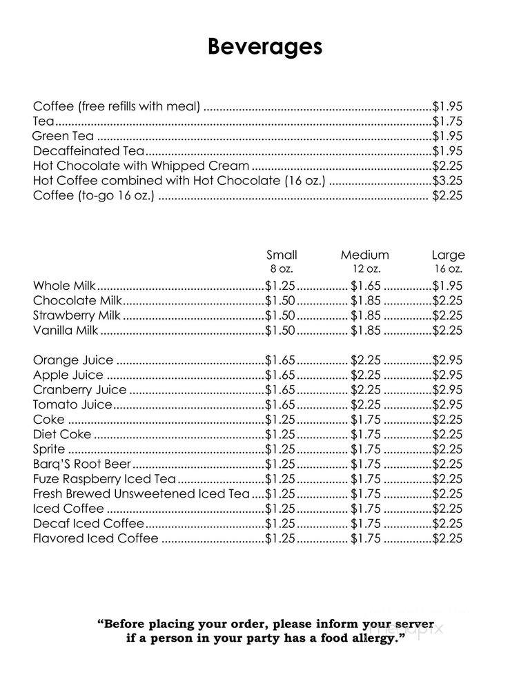 Picket Fence Restaurant - Douglas, MA menu_pic