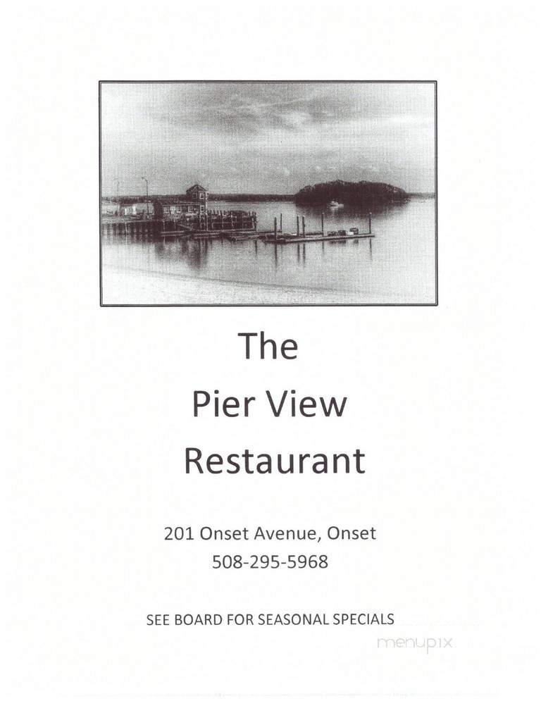 Pier View Restaurant - Onset, MA menu_pic