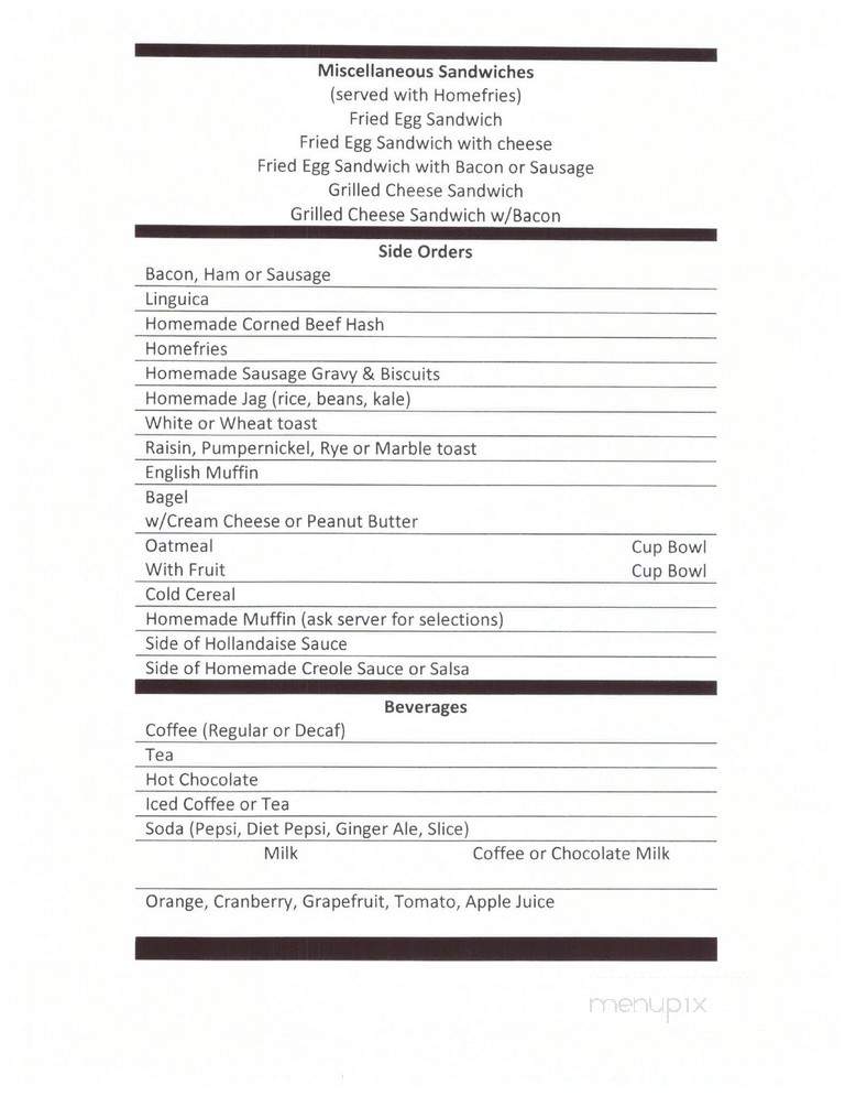 Pier View Restaurant - Onset, MA menu_pic
