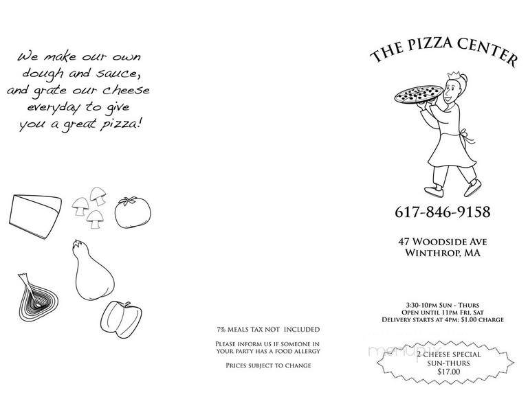 Pizza Center - Winthrop, MA menu_pic