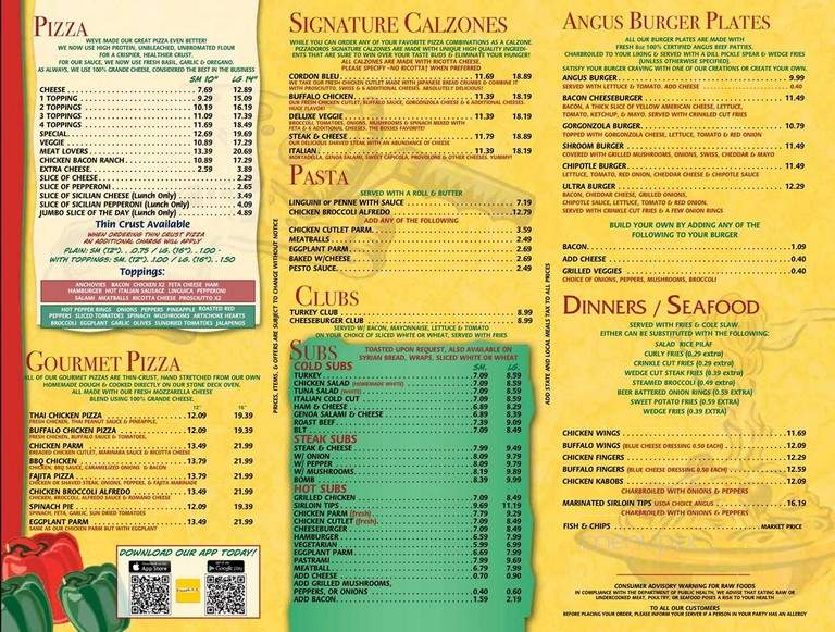 Pizzadoro's - Dedham, MA menu_pic