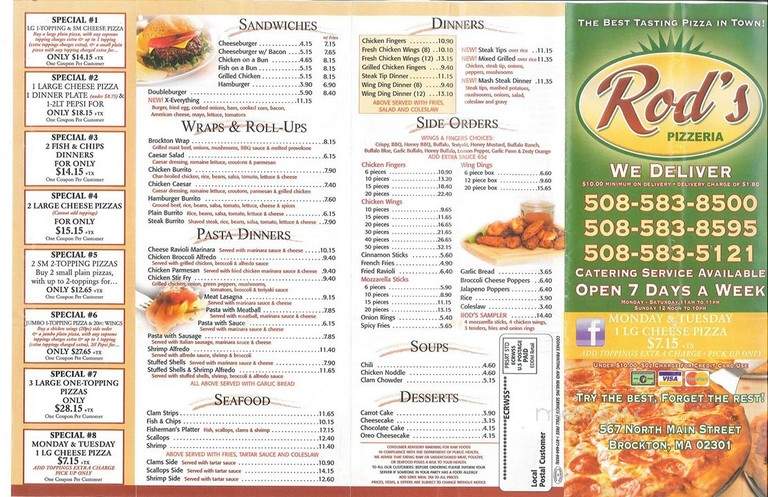 Rod's Pizzeria - Brockton, MA
