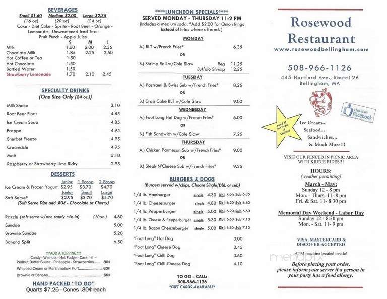 Rosewood Restaurant - Bellingham, MA