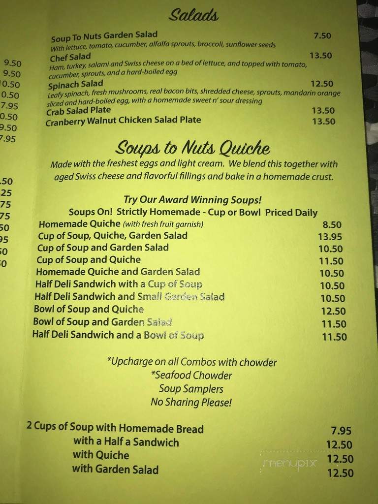 Soup To Nuts - Fiskdale, MA menu_pic