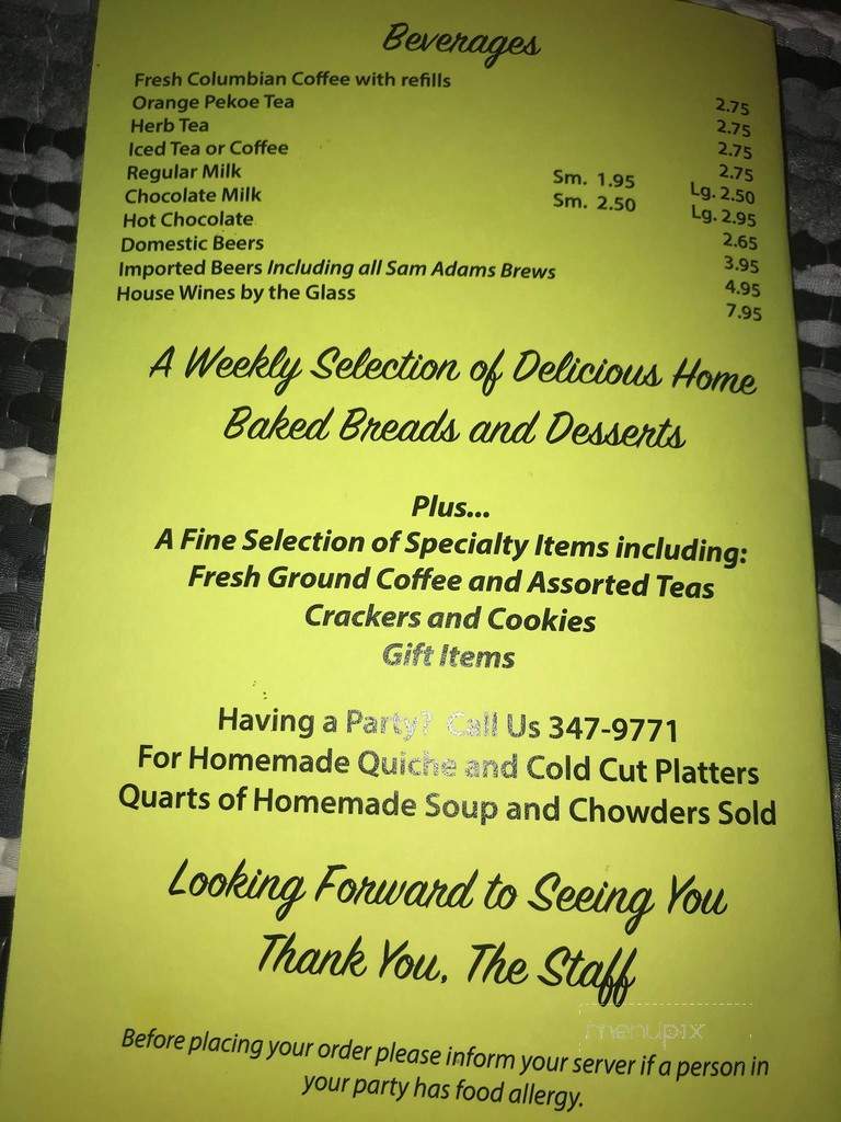 Soup To Nuts - Fiskdale, MA menu_pic
