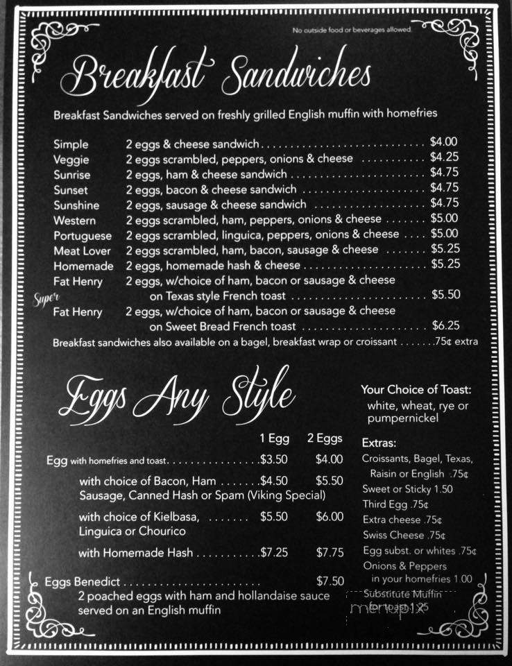 Sunshine Cafe - Lakeville, MA menu_pic